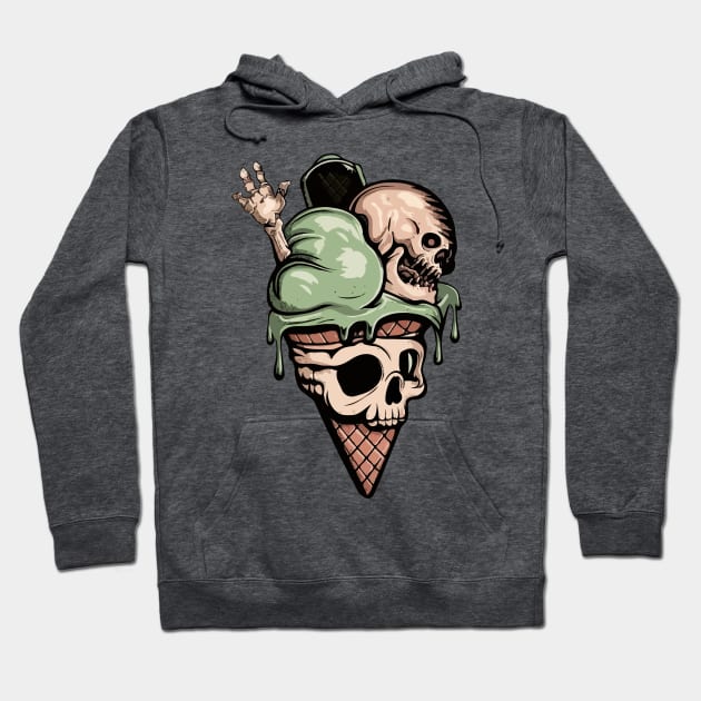 The Terrifying Ice Cream Hoodie by Nightmare Tee
